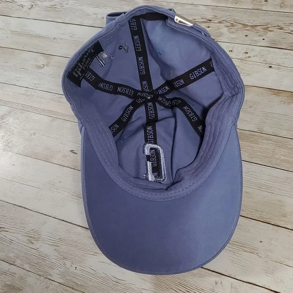 Gibson Pure Guitarists Baseball Cap‎ Hat Cornflower Blue w Crystals Bling Ladies